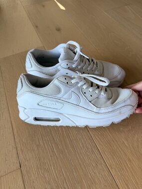 Nike Air Max 90 Men's Running Shoes Triple White/All White, Size 9.5